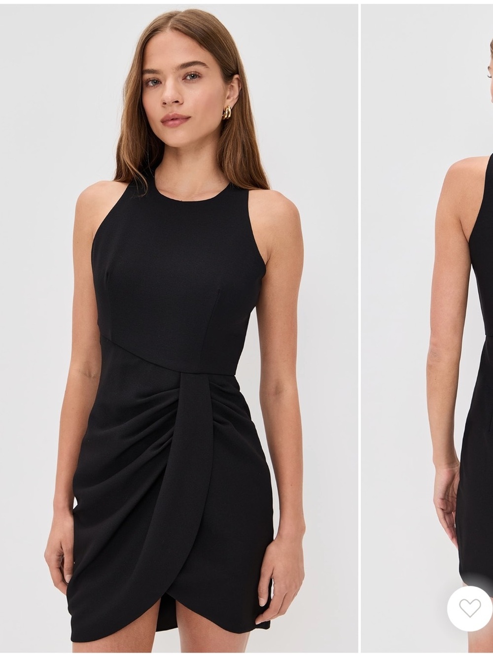 NWT Black Halo Brett Sleeveless Draped Mini Dress size 8 - Picture 2 of 10